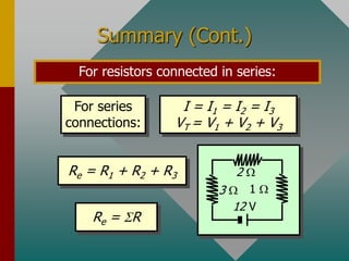 Basic Series Circuit R1 R2 R3 DC CIRCUITS.ppt