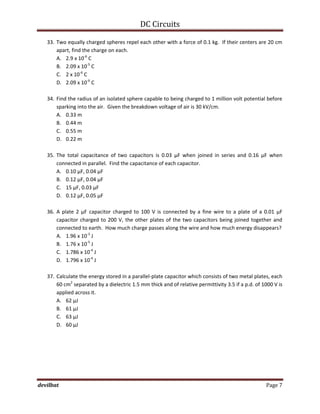 Dc Circuits Exam | PDF