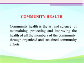 dc community health concepts for healthcare workers | PPT