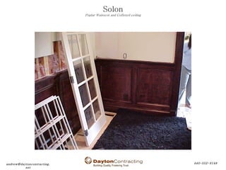 Solon Poplar Wainscot and Coffered ceiling 