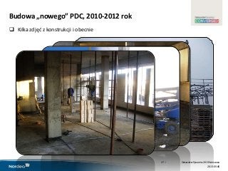www.datacenterdynamics.com
Budowa „nowego” PDC, 2010-2012 rok
 Kilka zdjęd z konstrukcji i obecnie
27 •
2013-05-06
Datace...