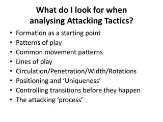 How to do Tactical Analysis Presentation | PDF