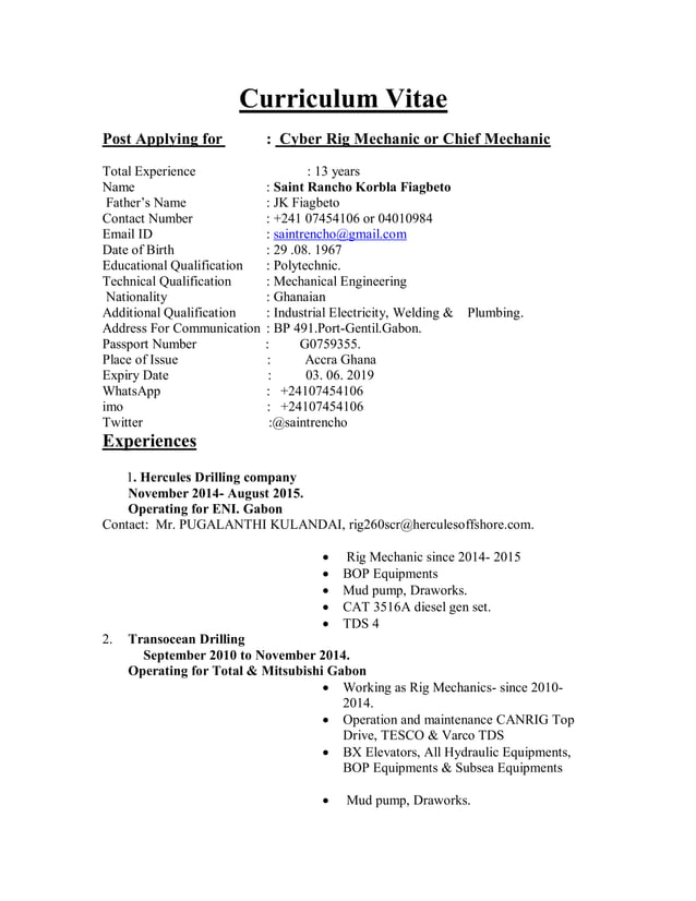 RESUME_FOR_RIG_Mechanics PDF