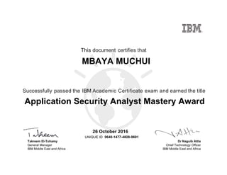 Application Security Analyst Mastery Award_certificate | PPT
