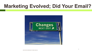 ©
Synchronicity Marketing. All rights reserved
Marketing Evolved; Did Your Email?
 