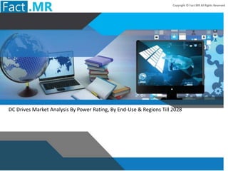 1
DC Drives Market Analysis By Power Rating, By End-Use & Regions Till 2028
Copyright © Fact.MR All Rights Reserved
 