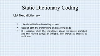 static dictionary technique | PPT