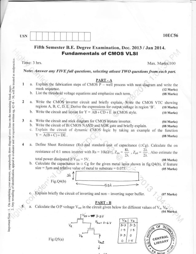 5th Semester June July 2014 Electronics And Communication Engineer 