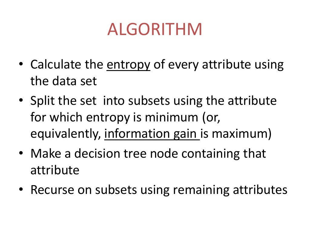ID3 ALGORITHM