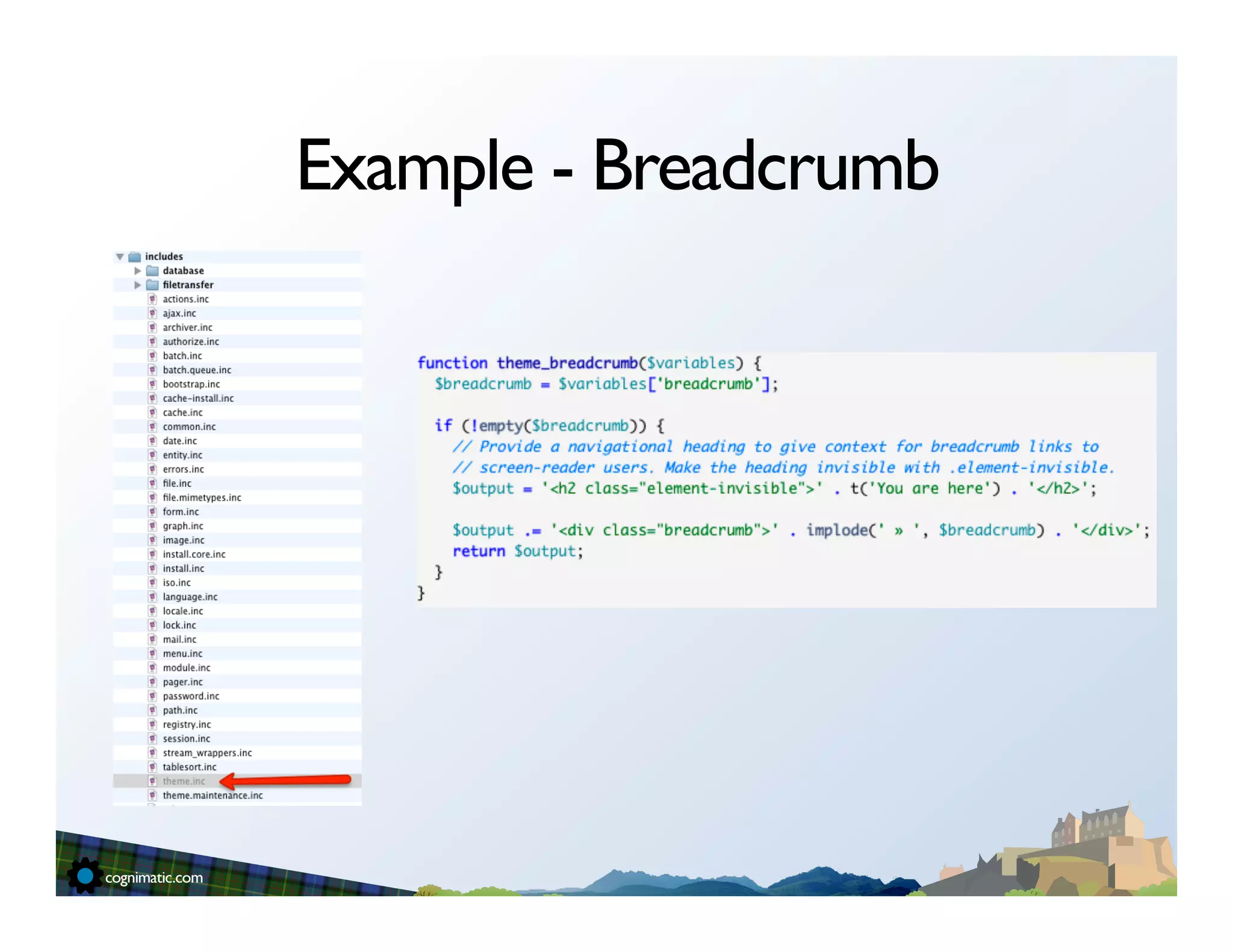 Example - Breadcrumb
 