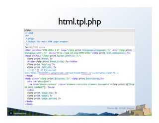 html.tpl.php




               Theme:	
  Sky	
  (HTML5	
  theme)	
  
 
