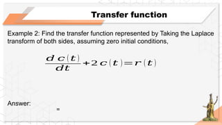 Transfer Functions-Feedback and Control System | PPT