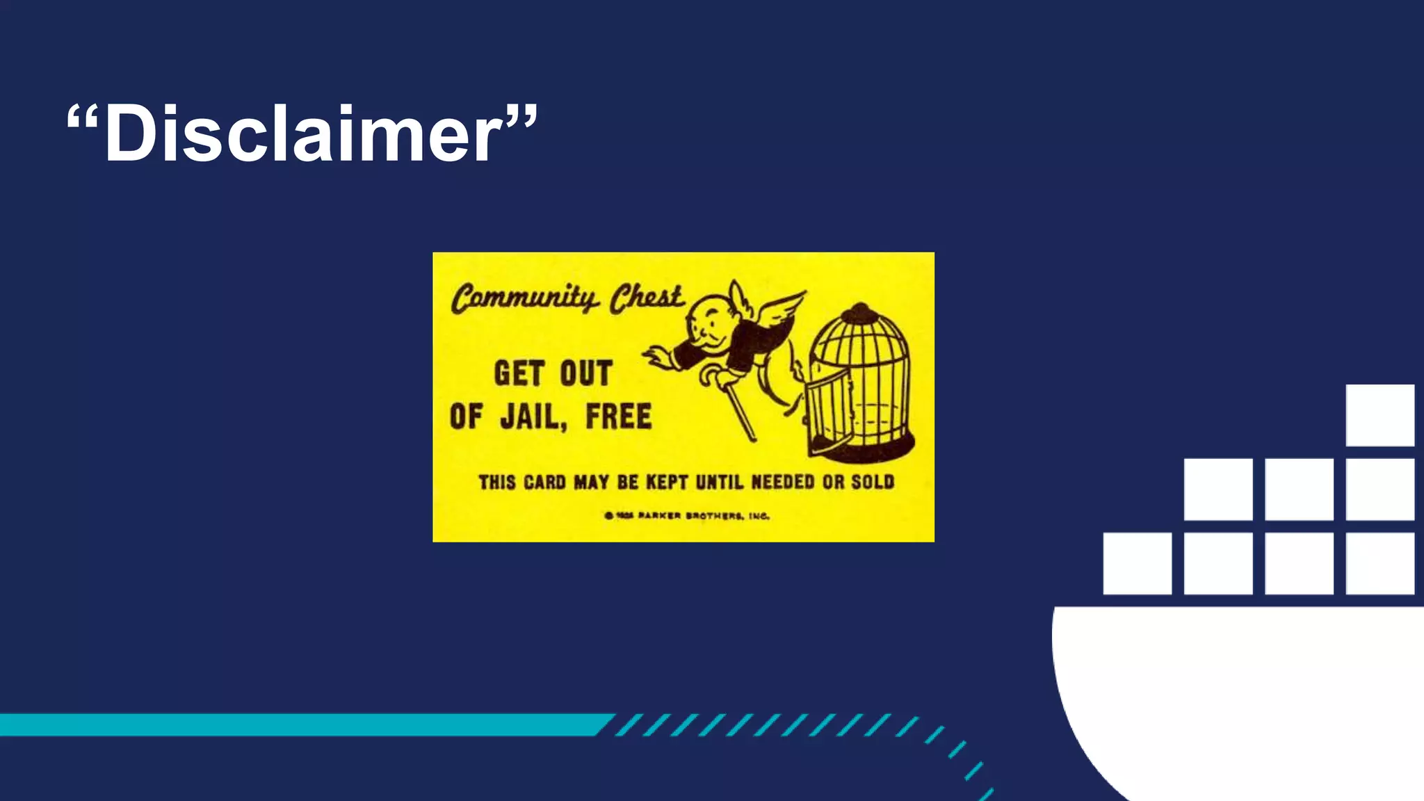 “Disclaimer”
 