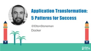 @EltonStoneman
Docker
Application Transformation:
5 Patterns for Success
 