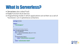 DCEU 18: Docker Containers in a Serverless World | PDF | Cloud ...