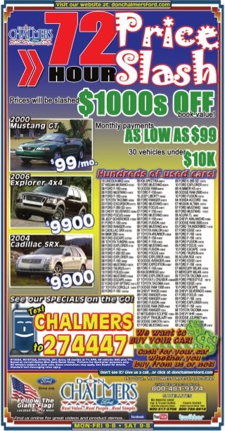 Don Chalmers Ford of Albuquerque 72 Hour Price Slash