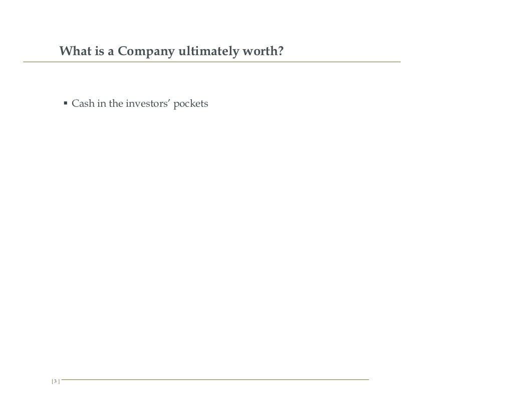 discounted cashflows discounted cashflows