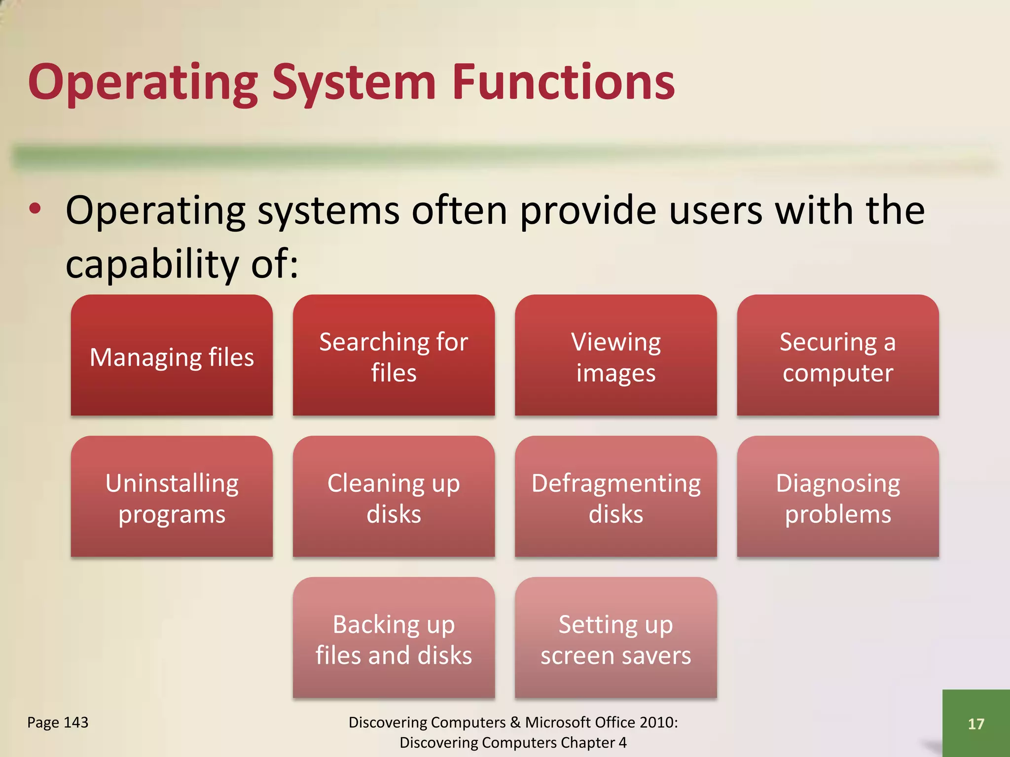CH. 4 Operating Systems and Utility Programs | PPTX