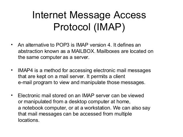 how email works how imap works