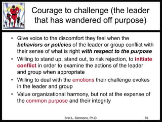 Successful leadership requires continuous personal change</li></ul>Bret L. Simmons, Ph.D.<br />38<br />