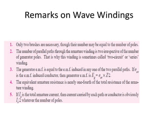 Remarks on Wave Windings
 
