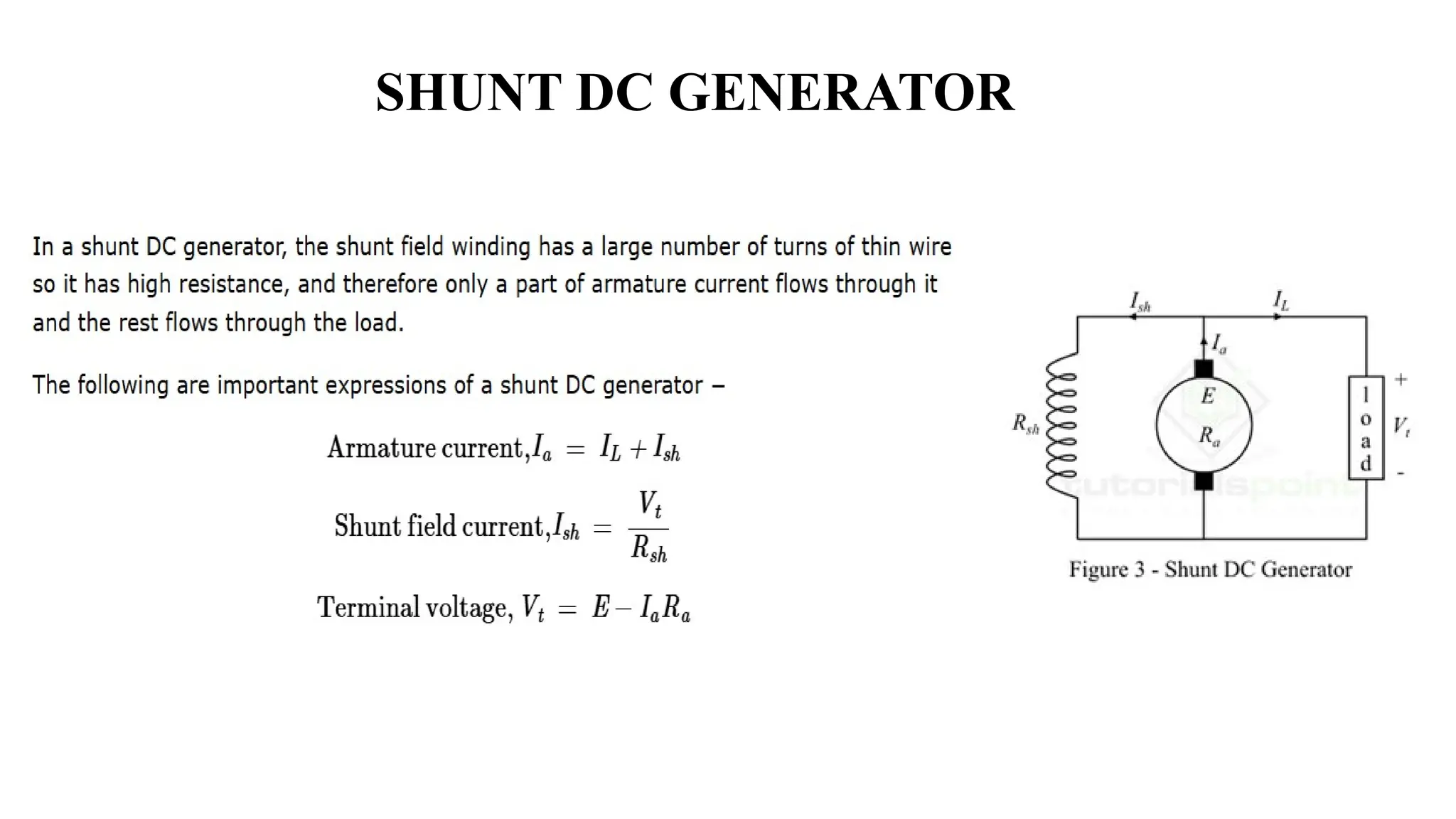 SHUNT DC GENERATOR
 