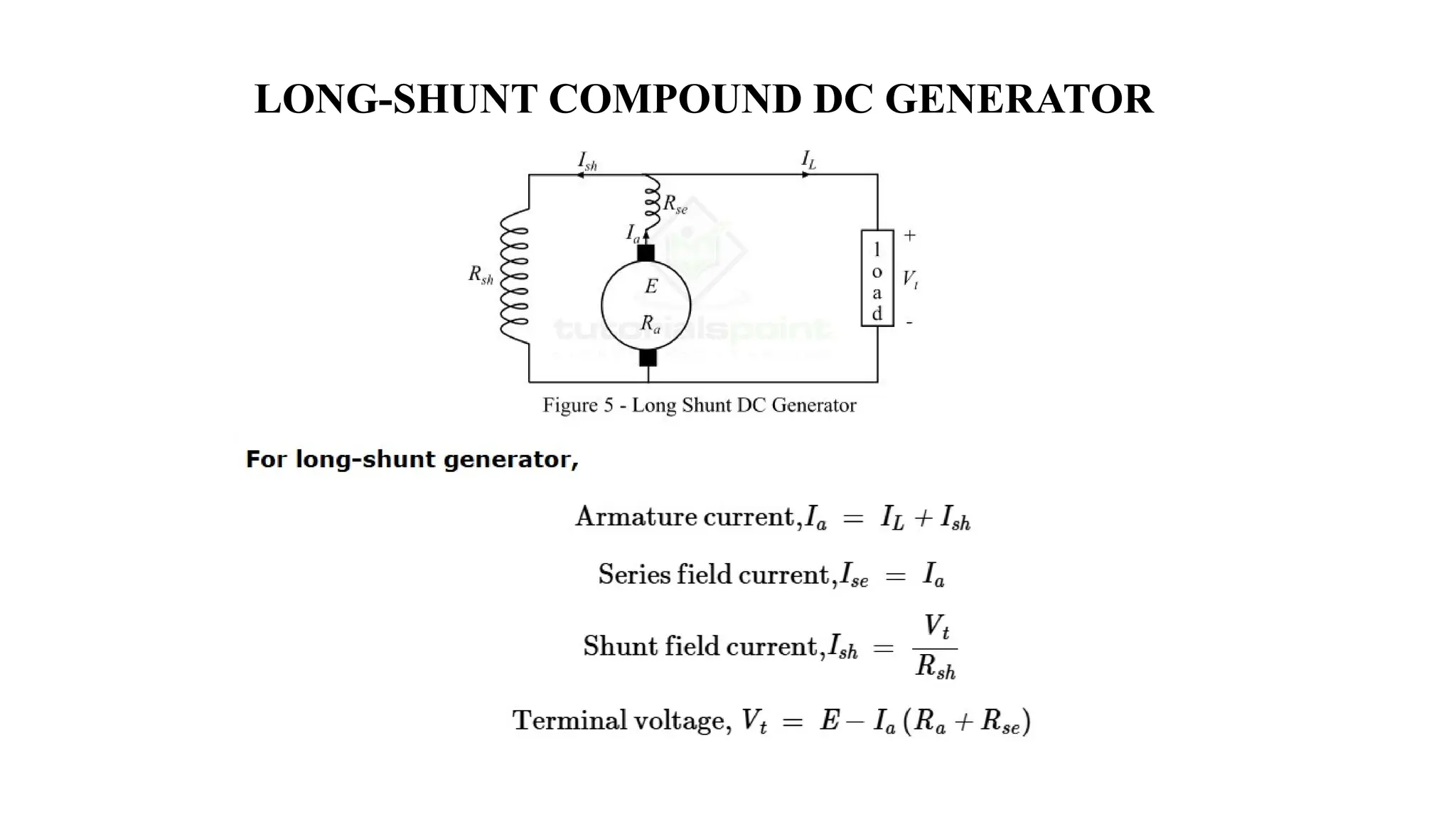 LONG-SHUNT COMPOUND DC GENERATOR
 