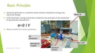 Generator Operating Model Operating Principle of DC Generator | PPTX