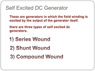 Self Excited DC Generator
 