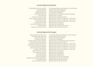 29
Comissão Regional de Planaltina
Rosilda Agustinho Pereira da Silva
Ione Dantas Baliza
Sirleide Alves Sousa
Valdineia Pereira Dias
Eva Márcia Silva Fontes
Gilmar Barrense
Daniele Lira de Vasconcelos
Maria Francisca de Santana Vieira
Rosana Mendes da Silva
Anívea Araújo Costa
Elisângela Dias Custódio
Joelma Luzardo Pereira Gebrim
Maurisa da Silva
Eliane Alves de Souza Gomes
Coordenadora Regional de Educação, Cultura e Esporte
Secretária Municipal de Educação
Diretora de Núcleo Pedagógico
Coordenadora Pedagógica
Representante do Conselho Municipal de Educação
Representante do Sintego
Representante da Educação Infantil
Representante do Ensino Fundamental – Anos Iniciais
Representante do Ensino Fundamental – Anos Iniciais
Representante do Ensino Fundamental – Anos Finais
Representante de Linguagem
Representante de Matemática
Representante de Ciências da Natureza
Representante de Ciências Humanas
Comissão Regional de Porangatu
Antônio Borges Leal Filho Junior
Januária Sirqueira Abreu Dias
Sulemar Pereira Gomes
Vera Maria de Rezende
Geraldo Claudivan da Silva Andrade
Renata Cristina Barbosa Martins
Alexandra Torquato Teixeira Vieira
Maria Auxiliadora Pereira Gonçalves
Jucilene Lopes da Silva Meireles
Ideosma Simone Chagas Bastos
Sandra Quitino Moreira
Sintia Palhares Ferreira Silva
Maria Sebastiana dos Reis
Leila Lopes da Silva
João Santana Bastos
Luciana Alves Martins
Madalena Siqueira Dodô Naves Bueno
Eliana Dias Furtado
Edna Lemes Martins Pereira
Coordenador Regional de Educação, Cultura e Esporte
Secretária Municipal de Educação
Diretora de Núcleo Pedagógico
Coordenadora Pedagógica
Representante do Conselho Municipal de Educação
Representante da Educação Infantil
Representante do Ensino Fundamental – Anos Iniciais
Representante do Ensino Fundamental – Anos Iniciais
Representante do Ensino Fundamental – Anos Iniciais
Representante do Ensino Fundamental – Anos Finais
Representante do Ensino Fundamental – Anos Finais
Representante de Linguagem
Representante de Linguagem
Representante de Matemática
Representante de Matemática
Representante de Ciências da Natureza
Representante de Ciências da Natureza
Representante de Ciências Humanas
Representante de Ciências Humanas
 