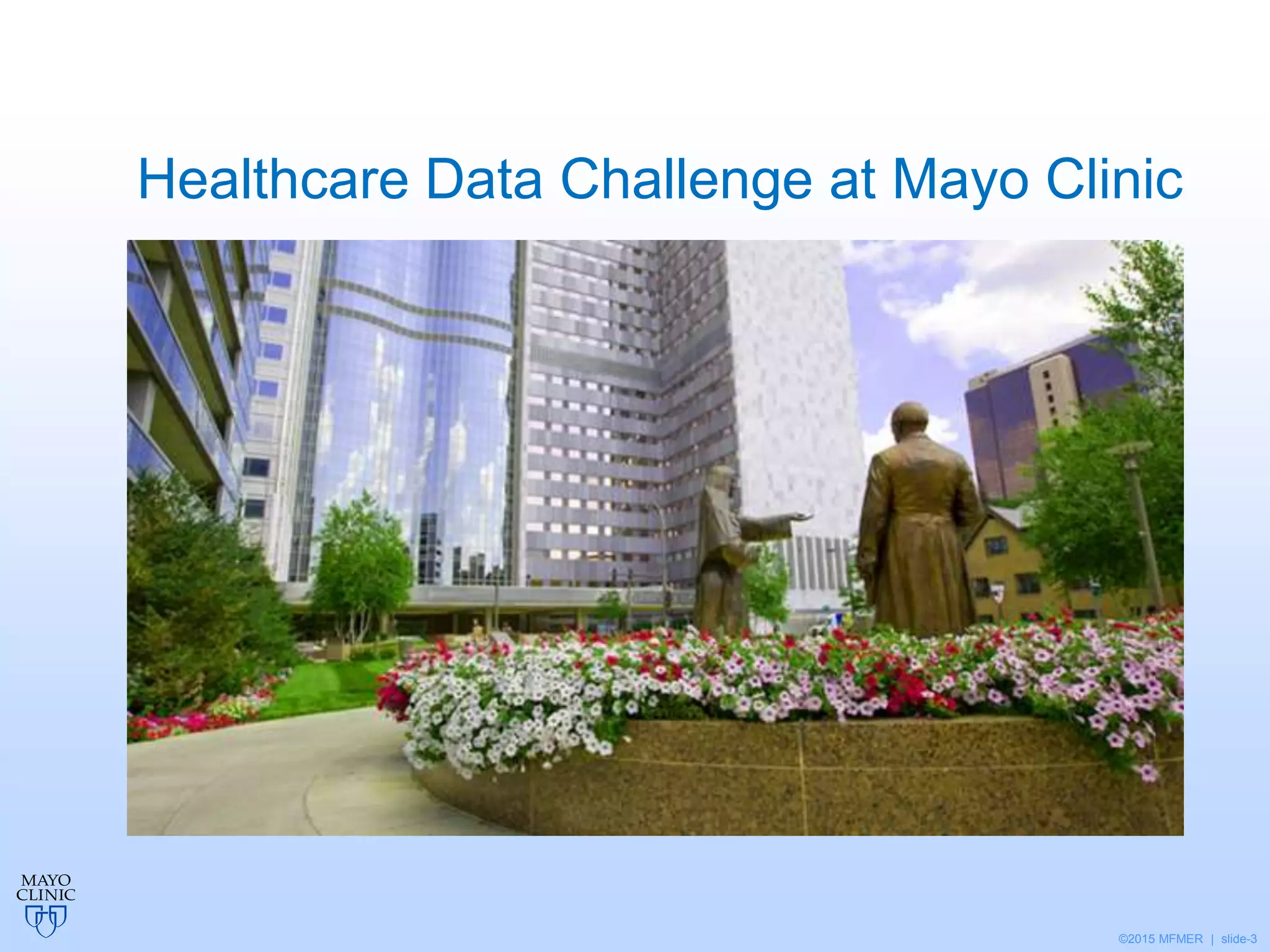 ©2015 MFMER | slide-3
Healthcare Data Challenge at Mayo Clinic
 