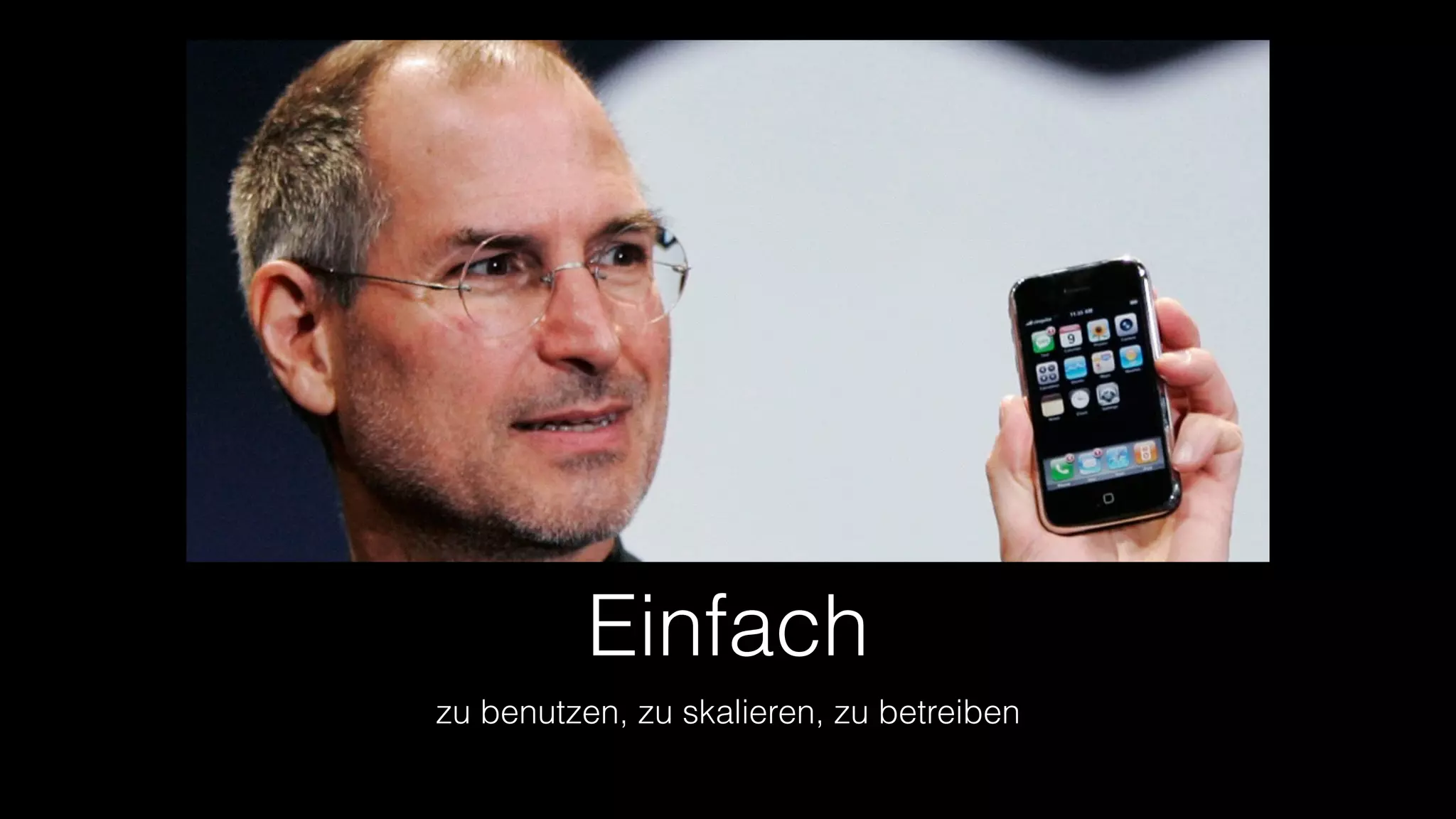 Einfach
zu benutzen, zu skalieren, zu betreiben

 