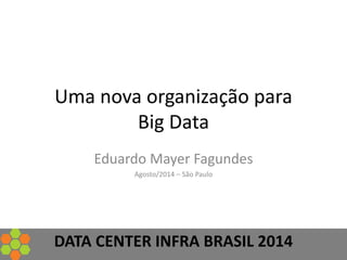Uma nova organização para
Big Data
Eduardo Mayer Fagundes
Agosto/2014 – São Paulo
DATA CENTER INFRA BRASIL 2014
 