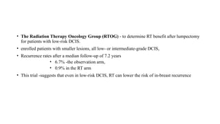 Ductal carcinoma in situ breast- management and pathology | PPTX