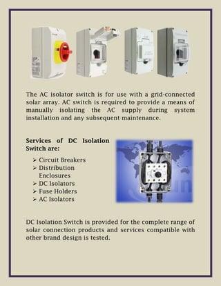 Dc Isolation Switch | PDF
