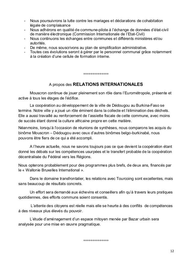 Déclaration de politique générale