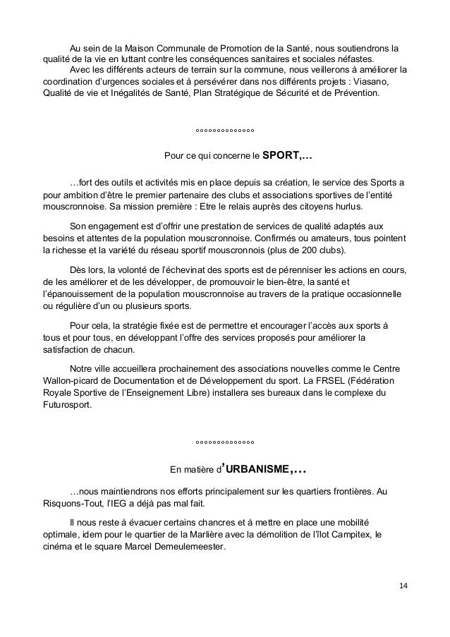 Déclaration de politique générale