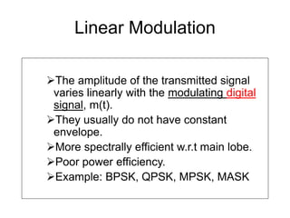 Linear Modulation technique in Digital communication | PDF