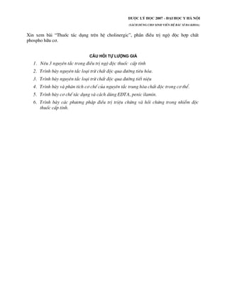 Dược lí học y hà nội