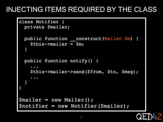 INJECTING ITEMS REQUIRED BY THE CLASS

7

 