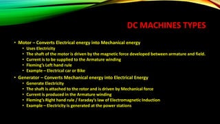 Dc machines | PPTX