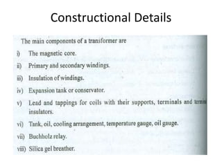 Constructional Details
 