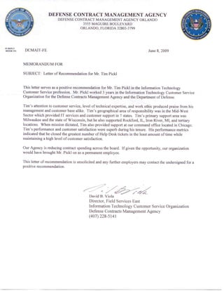 Dcma Letter Of Recommendation