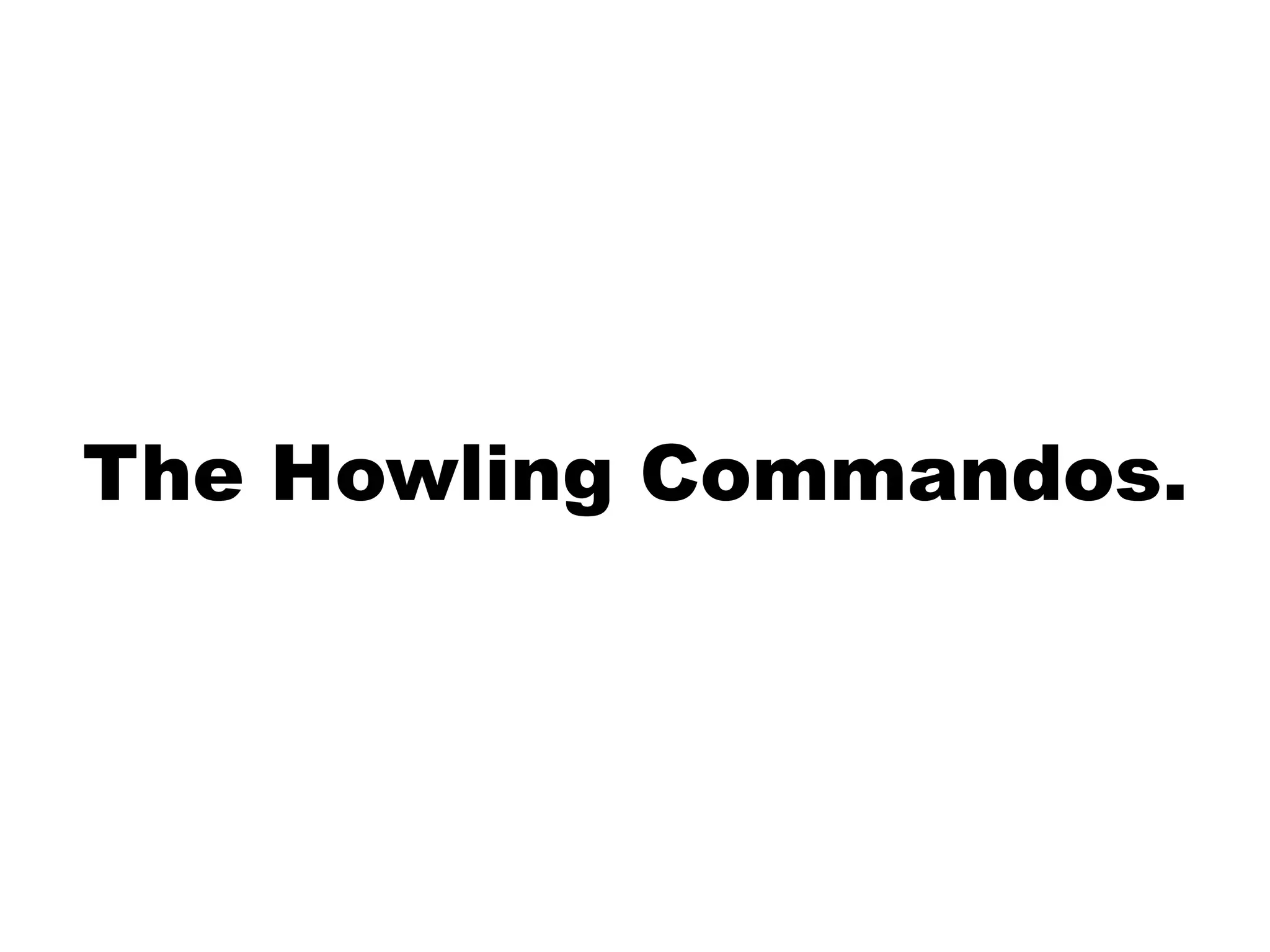 The Howling Commandos.
 