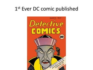 1st Ever DC comic published
 