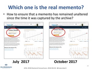 10
Which one is the real memento?
July 2017 October 2017
• How to ensure that a memento has remained unaltered
since the t...