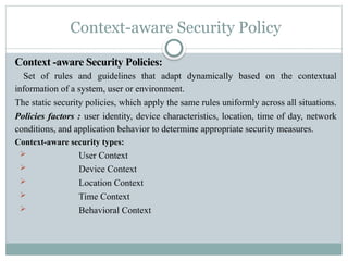 DC MEETING I on 19.3.2024 design of context aware security model | PPTX