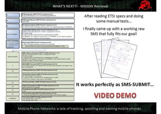 Mobile Network Security: a tale of tracking, spoofing and owning mobile phones. Defcon Moscow. OpenBTS & IMSI-catcher.