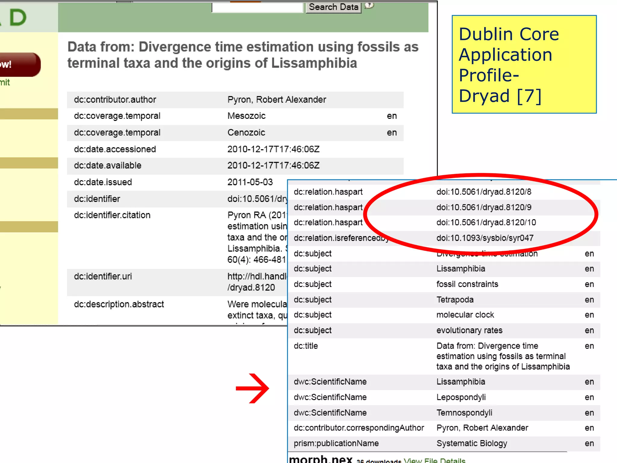 Dublin Core
    Application
    Profile-
    Dryad [7]





 
