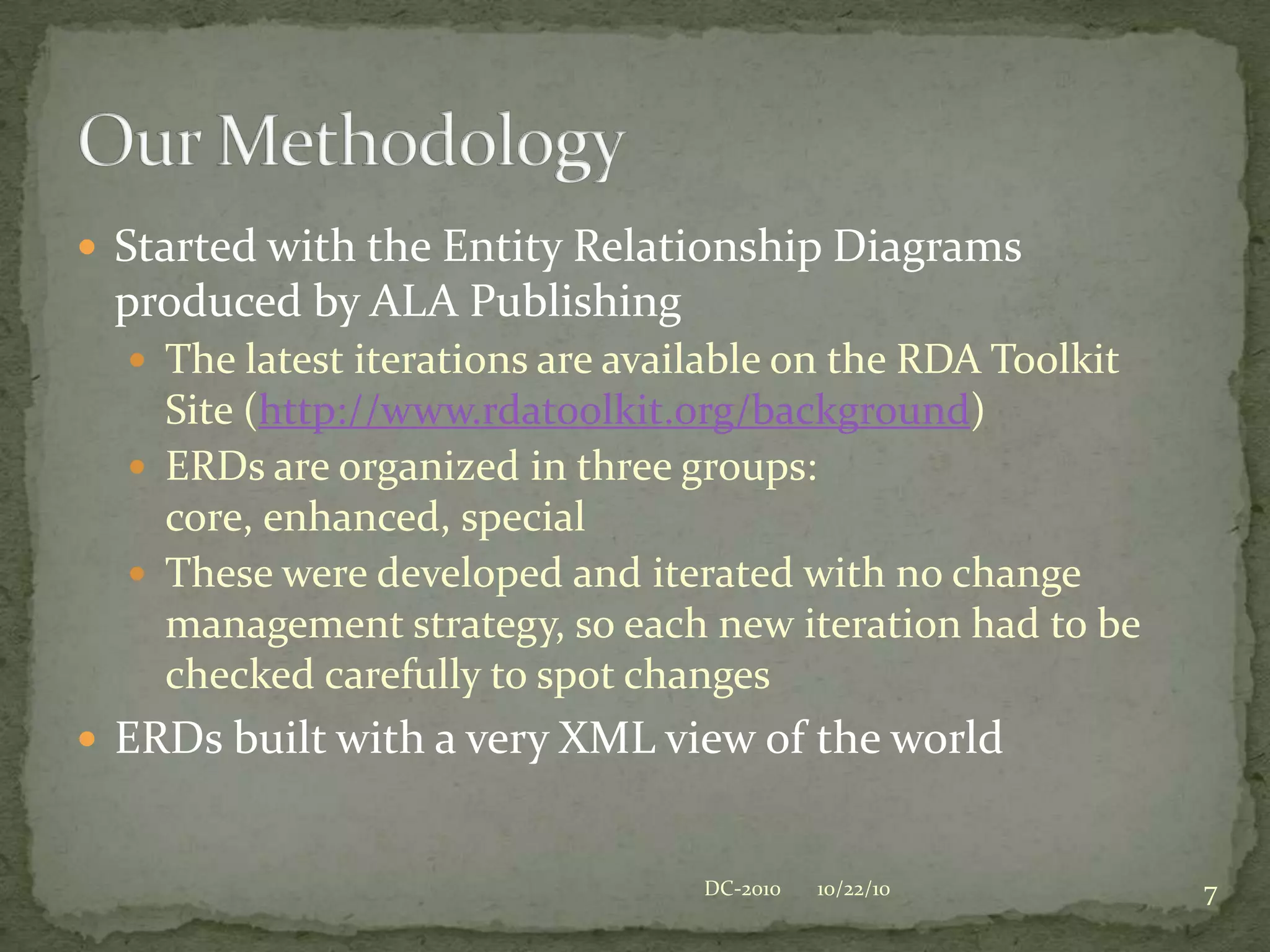 Wanted to create a “bridge” between XML and RDF to support innovation in the library community as a whole, not just those at the cutting edge or the trailing edge